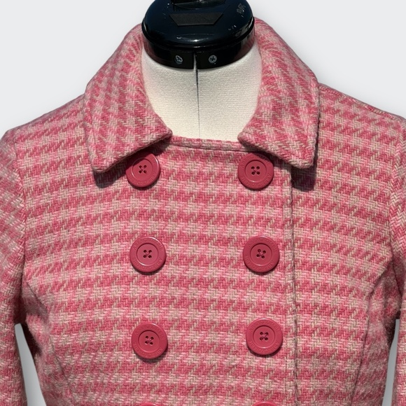 Vintage ABERCROMBIE & FITCH Wool Plaid Jacket Blazer Legally Blonde Y2K Pink M - Picture 3 of 10